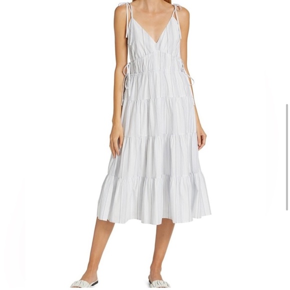 Rails - Julia West Seaport Stripe Midi  Dress Women’s  Size M - Picture 8 of 13